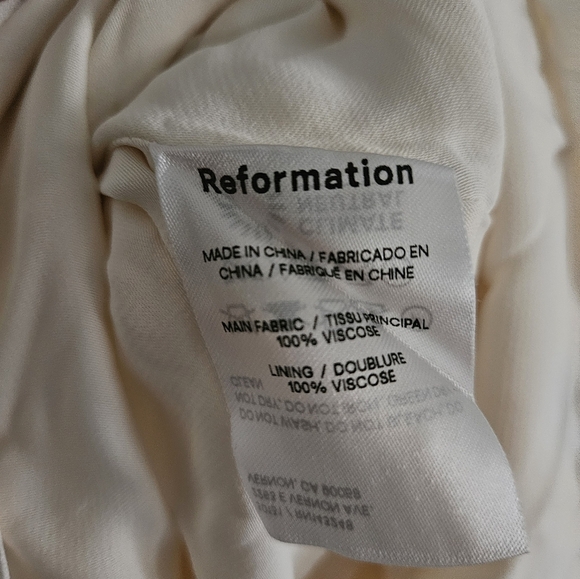 Reformation White Strapless Dress - Picture 7 of 8